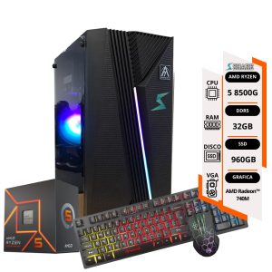 Pc Gamer Ryzen 5 8500G + 32GB+ SSD 960GB – gráficos AMD Radeon™ 740M + Tec y mouse RGB de REGALO