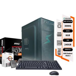 -PC ECO ATHLON 3000G + 8GB+ SSD 240GB – GRAFICOS VEGA 3 + TEC y MOUSE REGALO