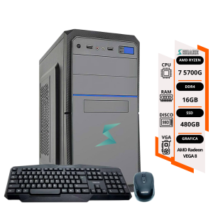 PC GAMER RYZEN 7 5700G + 16GB RAM + 960GB SSD – GRAPHICS VEGA + MOUSE Y TECLADO