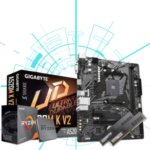 COMBO ACTUALIZACION PC GAMER – MOTHER A520M + RYZEN 3 3200G – gráficos vega 8+ 32GB DE RAM 3200 MHZ