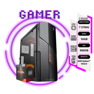 Pc Gamer Ryzen 7 5700G + 16GB + 960GB SSD + gráficos AMD Radeon™ VEGA