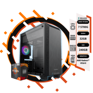 Pc Gamer Ryzen 7 5700G + 32GB + 240GB SSD + gráficos AMD Radeon™ VEGA