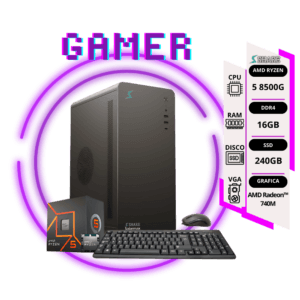 Pc Gamer Ryzen 5 8500G + 16GB + 240GB SSD + gráficos AMD Radeon™ + TEC y MOUSE de REGALO