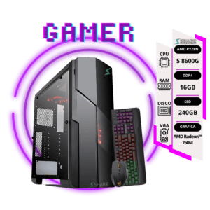 Pc Gamer Ryzen 5 8600G + 16GB + 240GB SSD + gráficos AMD Radeon™ + TEC y MOUSE RGB de REGALO