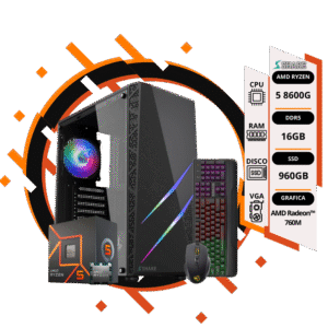 Pc Gamer Ryzen 5 8600G + 16GB + 960GB SSD + gráficos AMD Radeon™ + TEC y MOUSE RGB de REGALO