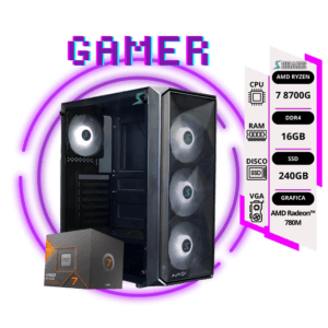 Pc Gamer Ryzen 7 8700G + 16GB + 240GB SSD + gráficos AMD Radeon™