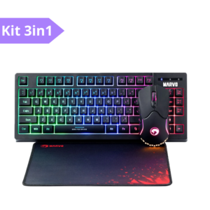 KIT CM310 Gaming Teclado; Mouse & Pad – Marvo