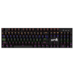 Teclado Raptor Fireclaw M104 Mecanico Retroiluminado Switch Red