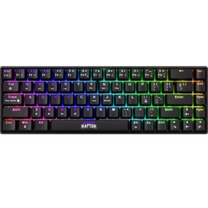 Teclado Raptor Fireclaw M68 Wireless Mecanico Switch Red
