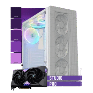 Studio Pro – Ryzen 7 5700 + 32GB RAM + SSD NVMe 1TB + HDD 2TB + RTX 5060 8Gb Vram.