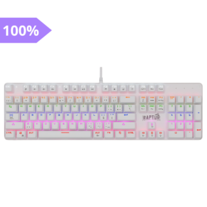 Teclado Mecanico fireclaw M104 Blanco Raptor
