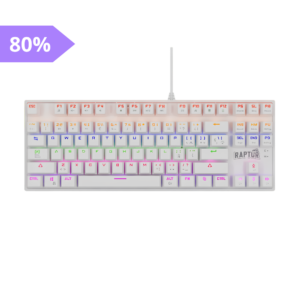 Teclado Mecanico fireclaw M87 Blanco Raptor Teclado Mecanico fireclaw M87 Blanco Raptor